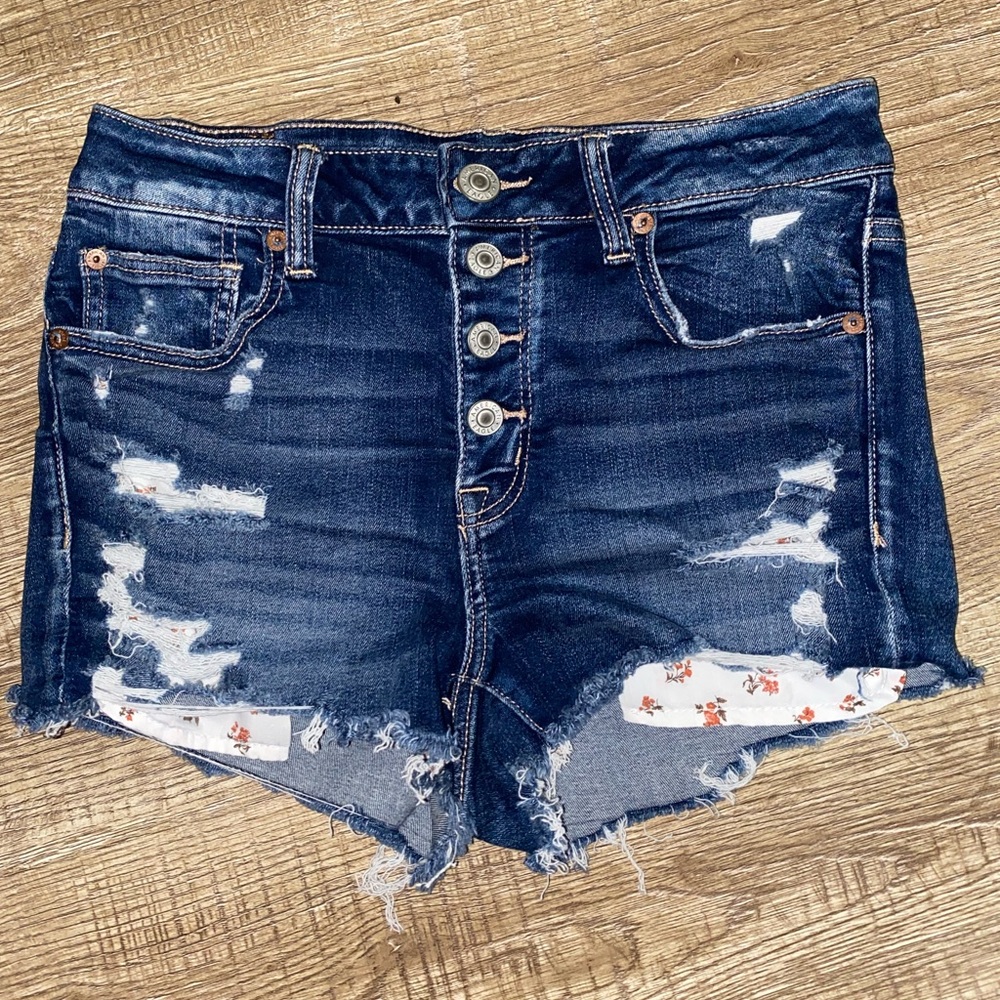 American Eagle Dark Denim Shorts in Next Level Stretch